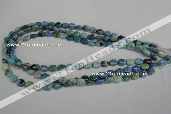 CLR214 15.5 inches 8*10mm oval larimar gemstone beads