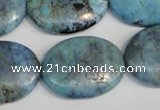 CLR216 15.5 inches 22*30mm oval larimar gemstone beads