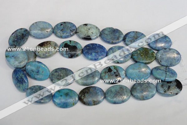 CLR216 15.5 inches 22*30mm oval larimar gemstone beads