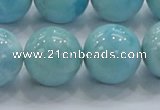 CLR23 15.5 inches 18mm round grade AA natural larimar gemstone beads