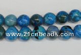 CLR302 15.5 inches 8mm round dyed larimar gemstone beads