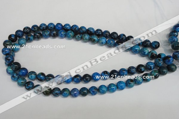 CLR303 15.5 inches 10mm round dyed larimar gemstone beads