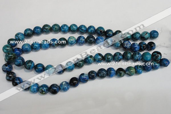 CLR304 15.5 inches 12mm round dyed larimar gemstone beads