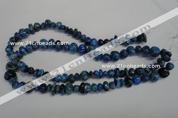 CLR315 15.5 inches 6*12mm nuggets dyed larimar gemstone beads