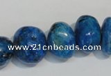 CLR316 15.5 inches 10*18mm nuggets dyed larimar gemstone beads