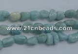 CLR32 15.5 inches 5*8mm nugget natural larimar gemstone beads