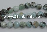 CLR34 15.5 inches 7mm flat round natural larimar gemstone beads