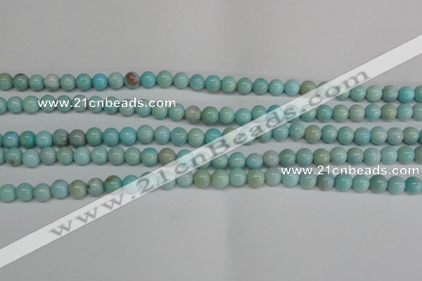 CLR350 15.5 inches 4mm round dyed larimar gemstone beads