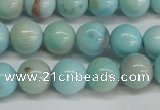 CLR352 15.5 inches 8mm round dyed larimar gemstone beads