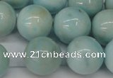 CLR356 15.5 inches 16mm round dyed larimar gemstone beads