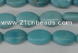 CLR371 15.5 inches 8*12mm oval dyed larimar gemstone beads