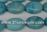 CLR373 15.5 inches 12*16mm oval dyed larimar gemstone beads