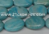 CLR374 15.5 inches 13*18mm oval dyed larimar gemstone beads