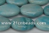 CLR375 15.5 inches 15*20mm oval dyed larimar gemstone beads