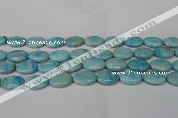 CLR375 15.5 inches 15*20mm oval dyed larimar gemstone beads