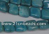 CLR380 15.5 inches 10*10mm square dyed larimar gemstone beads