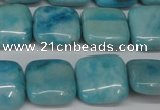 CLR381 15.5 inches 12*12mm square dyed larimar gemstone beads