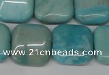 CLR383 15.5 inches 16*16mm square dyed larimar gemstone beads
