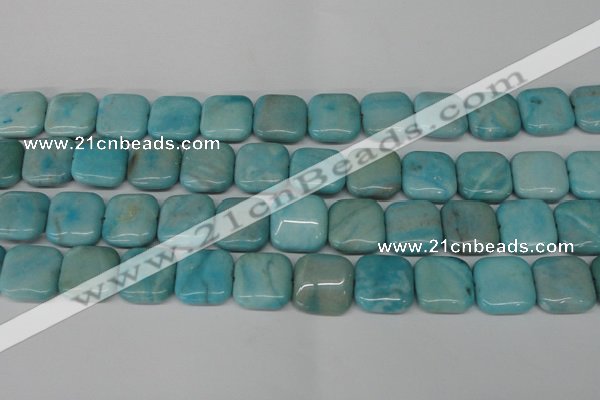 CLR383 15.5 inches 16*16mm square dyed larimar gemstone beads