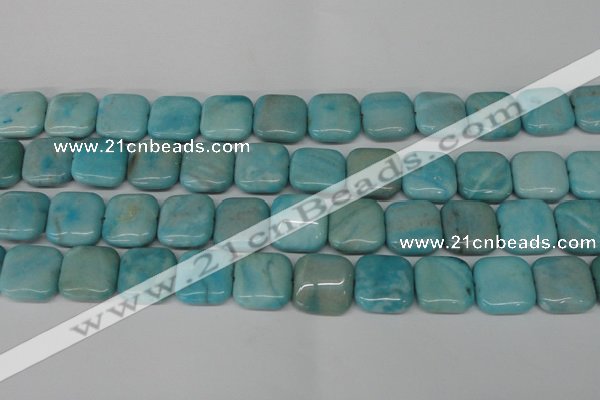 CLR384 15.5 inches 18*18mm square dyed larimar gemstone beads