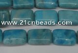 CLR391 15.5 inches 8*12mm rectangle dyed larimar gemstone beads