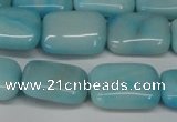 CLR392 15.5 inches 10*14mm rectangle dyed larimar gemstone beads