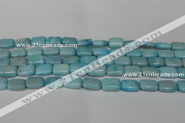 CLR392 15.5 inches 10*14mm rectangle dyed larimar gemstone beads