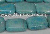 CLR394 15.5 inches 13*18mm rectangle dyed larimar gemstone beads