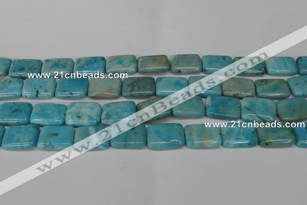 CLR395 15.5 inches 15*20mm rectangle dyed larimar gemstone beads