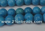 CLR400 15.5 inches 4mm round dyed larimar gemstone beads