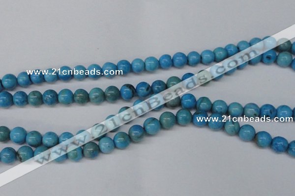 CLR402 15.5 inches 8mm round dyed larimar gemstone beads