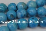 CLR403 15.5 inches 10mm round dyed larimar gemstone beads