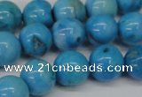 CLR404 15.5 inches 12mm round dyed larimar gemstone beads