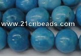 CLR405 15.5 inches 14mm round dyed larimar gemstone beads