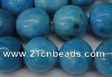 CLR406 15.5 inches 16mm round dyed larimar gemstone beads