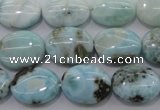 CLR41 15.5 inches 12*16mm oval natural larimar gemstone beads