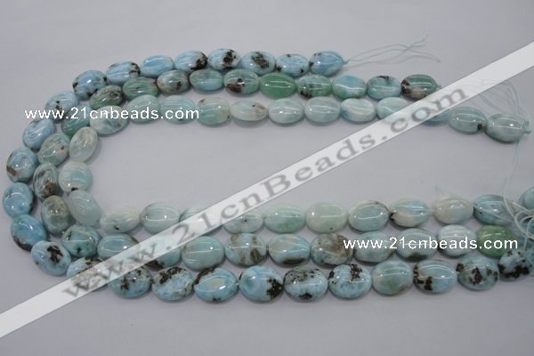 CLR41 15.5 inches 12*16mm oval natural larimar gemstone beads