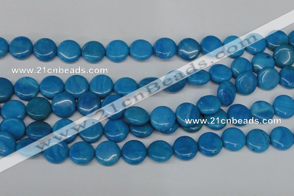 CLR415 15.5 inches 20mm flat round dyed larimar gemstone beads