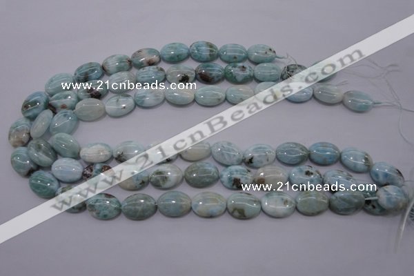 CLR42 15.5 inches 13*18mm oval natural larimar gemstone beads