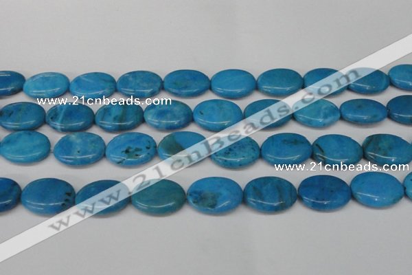 CLR424 15.5 inches 15*20mm oval dyed larimar gemstone beads