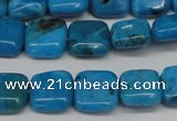 CLR430 15.5 inches 10*10mm square dyed larimar gemstone beads