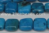 CLR431 15.5 inches 12*12mm square dyed larimar gemstone beads