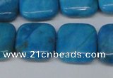 CLR433 15.5 inches 16*16mm square dyed larimar gemstone beads