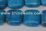 CLR434 15.5 inches 18*18mm square dyed larimar gemstone beads