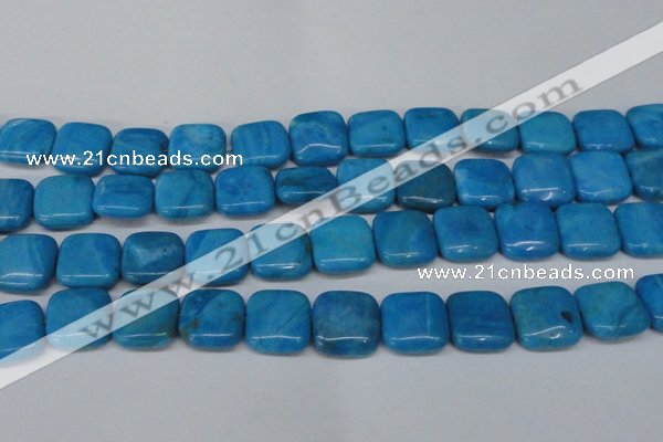 CLR434 15.5 inches 18*18mm square dyed larimar gemstone beads