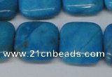 CLR435 15.5 inches 20*20mm square dyed larimar gemstone beads