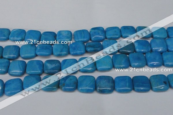 CLR435 15.5 inches 20*20mm square dyed larimar gemstone beads