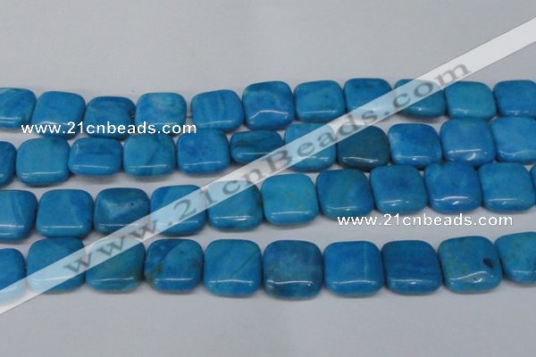 CLR436 15.5 inches 25*25mm square dyed larimar gemstone beads