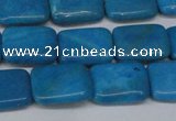 CLR440 15.5 inches 8*12mm rectangle dyed larimar gemstone beads