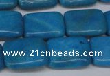 CLR442 15.5 inches 12*16mm rectangle dyed larimar gemstone beads